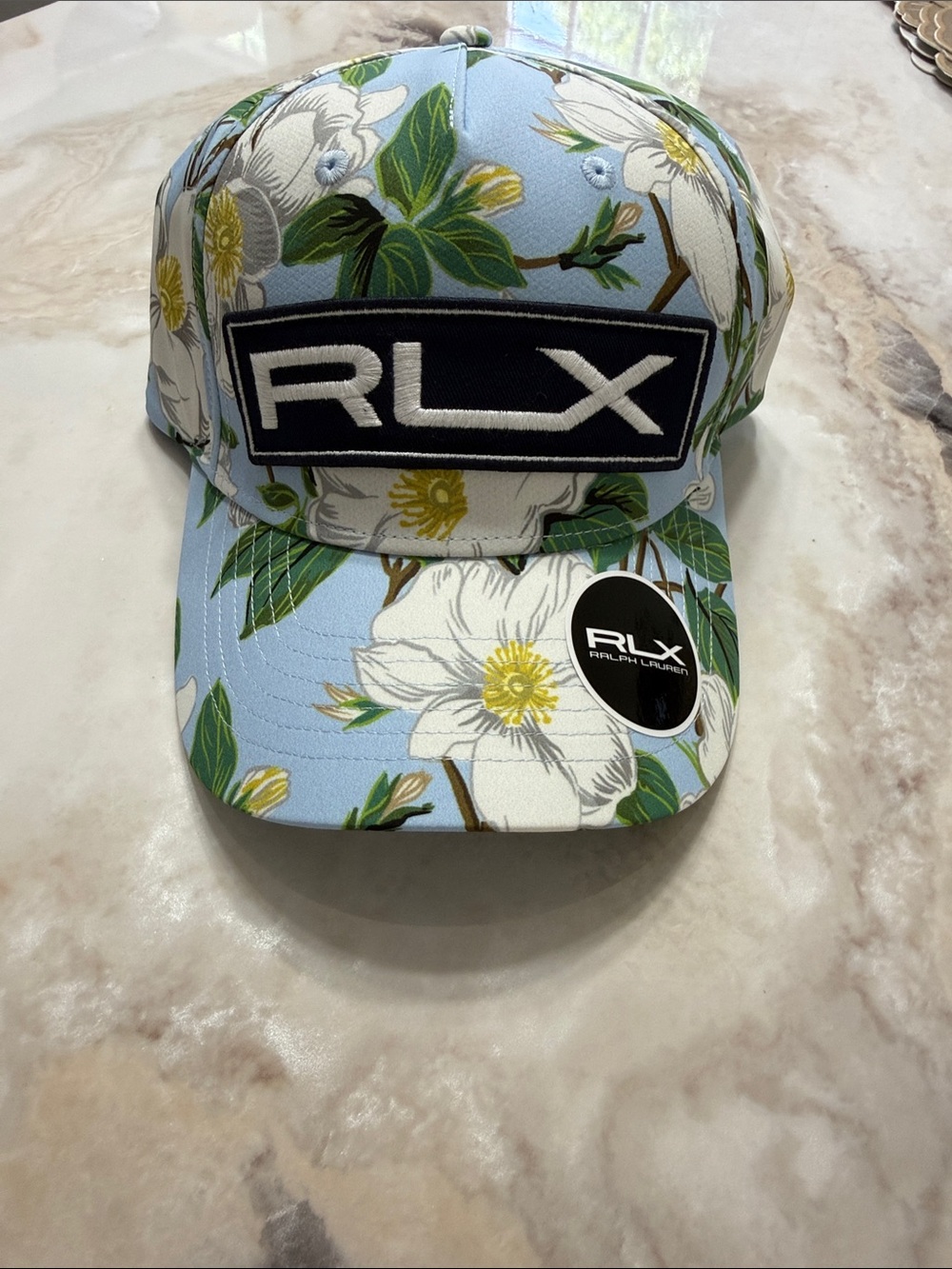 RLX Ralph Lauren Kids Floral Cap - Light Blue, White, Green
